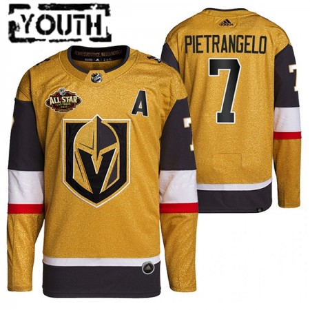 Camisola Vegas Golden Knights Alex Pietrangelo 7 2022 NHL All-Star Gold Authentic - Criança